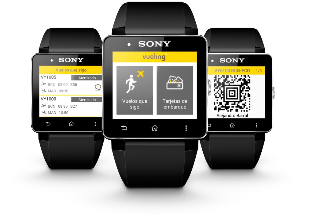 Vueling e Sony presentano Smartwatch carta d'imbarco 